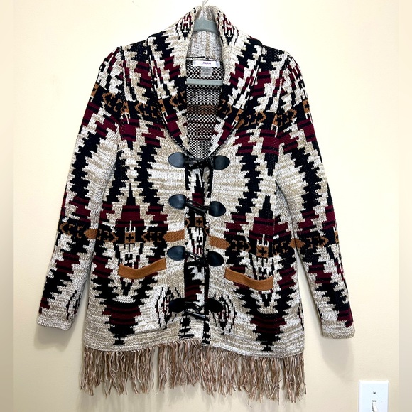 Alia Petite Aztec Print Sweater/Cardigan - Picture 1 of 3